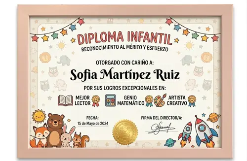 Molduras doradas para enmarcar títulos, orlas y diplomas
