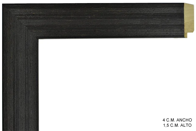 Moldura rústica negra para cuadros, perfil plano, ref. 011354-500R