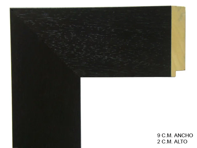 Moldura rústica color wengué para cuadros, perfil plano, ref. 011394-2619