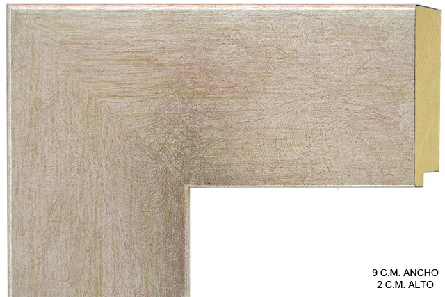 Moldura plateada para cuadros, perfil plano, ref. 011394-2878