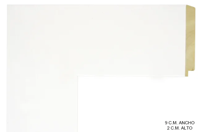 Moldura blanca para cuadros, perfil plano, ref. 011394-522