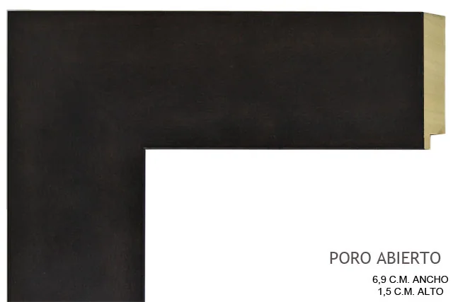 Moldura color wengué para cuadros, perfil plano, ref. 011662-2619