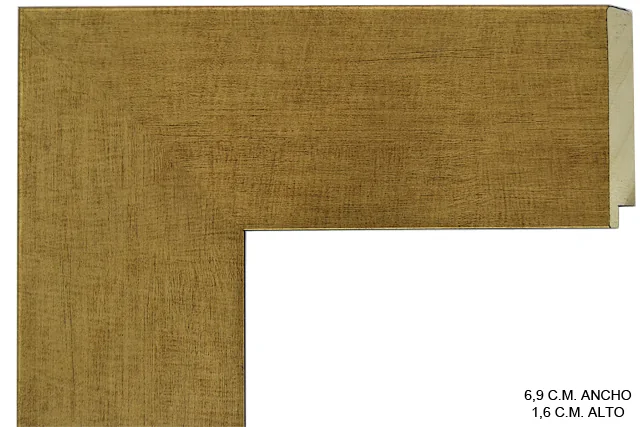 Moldura dorada para cuadros, perfil plano, ref. 011662-4521