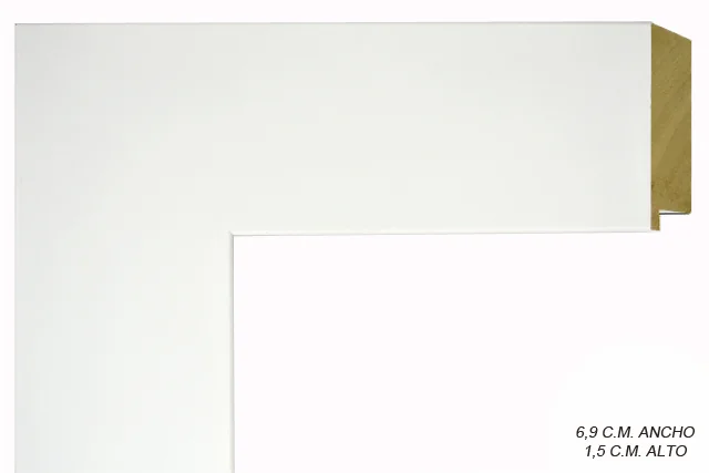 Moldura blanca para cuadros, perfil plano, ref. 011662-522