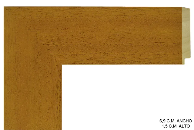 Moldura rústica color miel para cuadros, perfil plano, ref. 011662-783