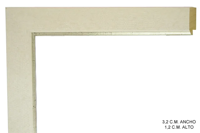 Moldura color crema para cuadros, perfil plano, ref. 011722-6958{22028003}