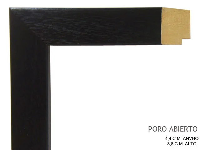Moldura color wengué para cuadros, perfil de bloque, ref. 011772-2619