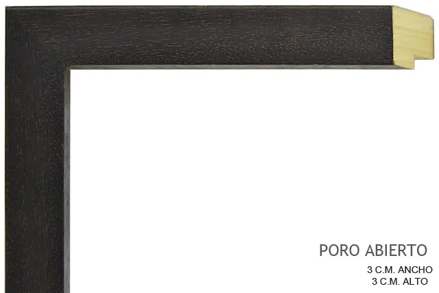 Moldura color wengué para cuadros, perfil de bloque, ref. 019892619