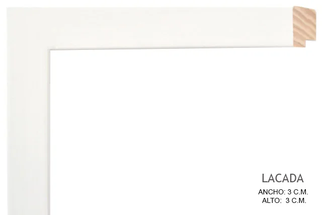 Moldura blanca para cuadros, perfil de bloque, ref. 01989522