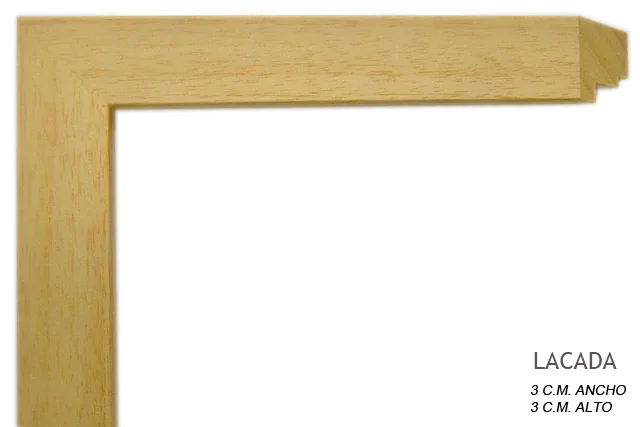 Moldura color natural con doble galce y perfil de bloque, ref. 01989598DR