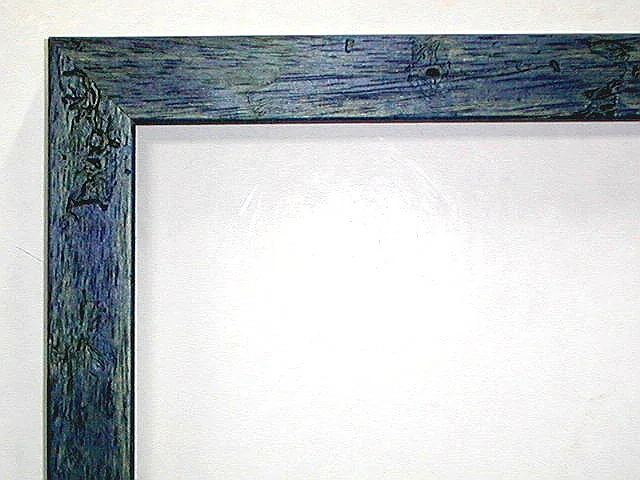 Moldura rústica azul para cuadros, perfil moldurado, ref. 02274227