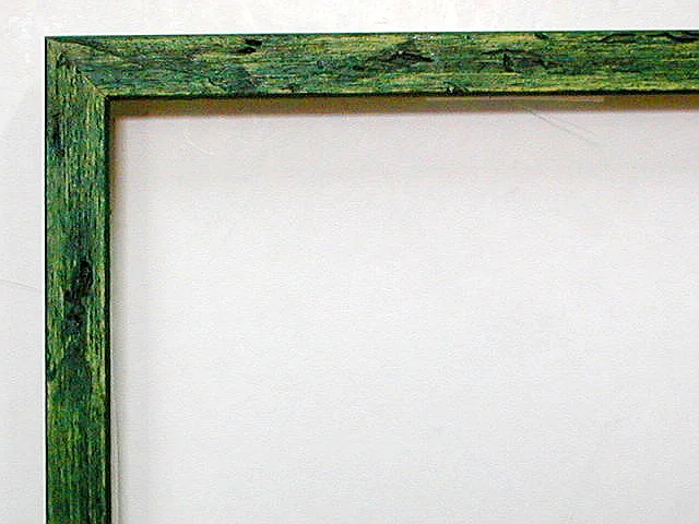 Moldura rústica verde para cuadros, perfil moldurado, ref. 02275222