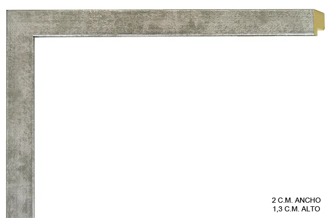 Moldura plateada para cuadros, perfil plano, ref. 660202289