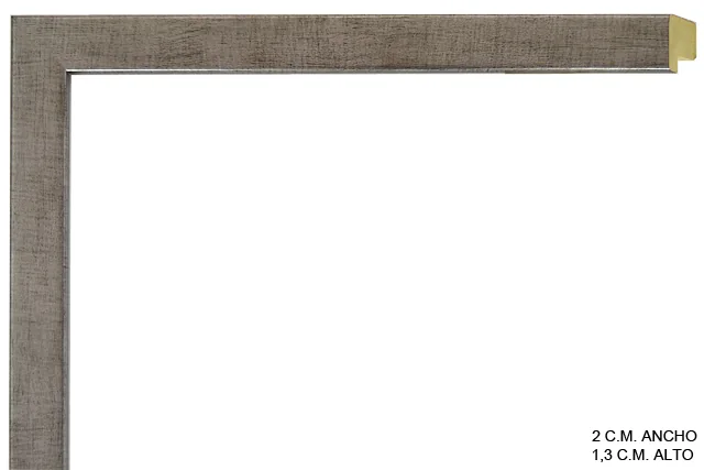 Moldura plateada para cuadros, perfil plano, ref. 660204522