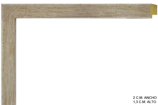 Moldura plateada para cuadros, perfil plano, ref. 66020665J