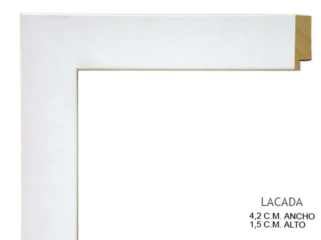 Moldura blanca para cuadros, perfil plano, ref. 66040001