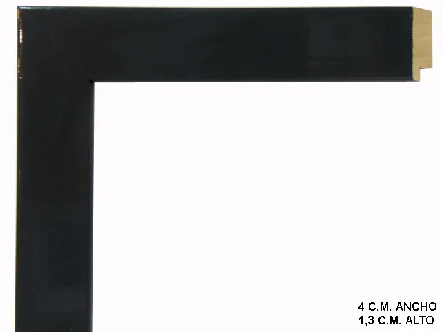 Moldura negra para cuadros, perfil plano, ref. 66040102