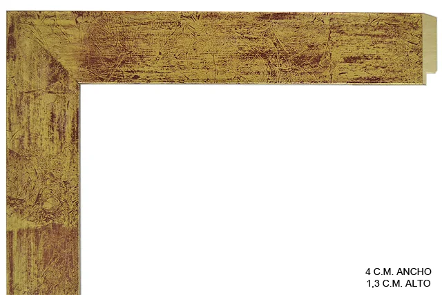 Moldura dorada para cuadros, perfil plano, ref. 660403406