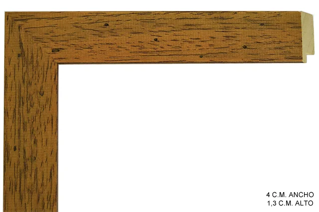 Moldura rústica color miel para cuadros, perfil plano, ref. 66040783P