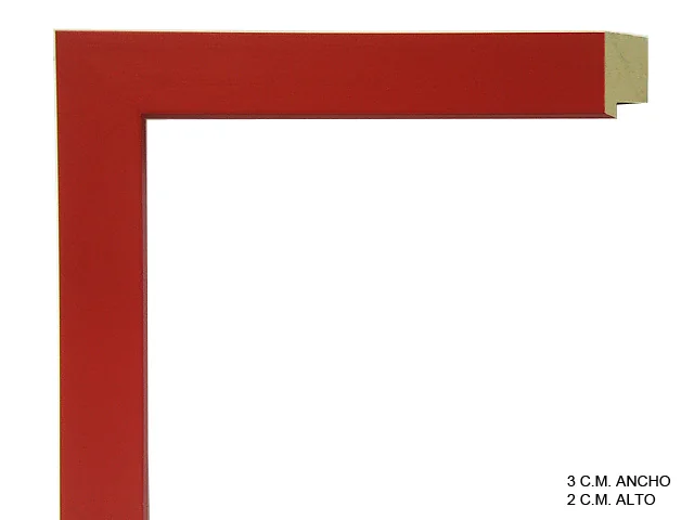 Moldura roja de la colección infantil para marcos de cuadros, perfil de bloque, ref. 661046-003