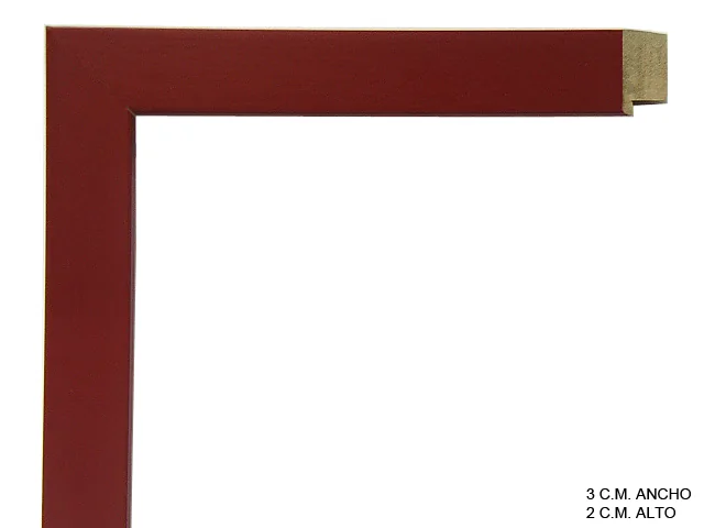 Moldura color granate de la colección infantil para marcos de cuadros, perfil de bloque, ref. 661046-004