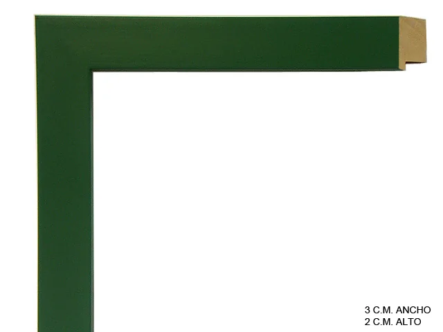 Moldura verde de la colección infantil para marcos de cuadros, perfil de bloque, ref. 661046-005