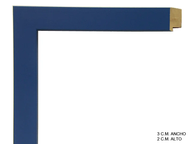 Moldura azul de la colección infantil para marcos de cuadros, perfil de bloque, ref. 661046-006B