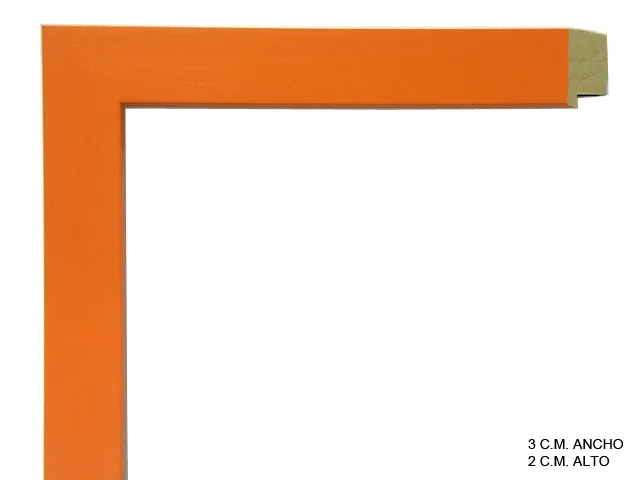 Moldura naranja de la colección infantil para marcos de cuadros, perfil de bloque, ref. 661046-008