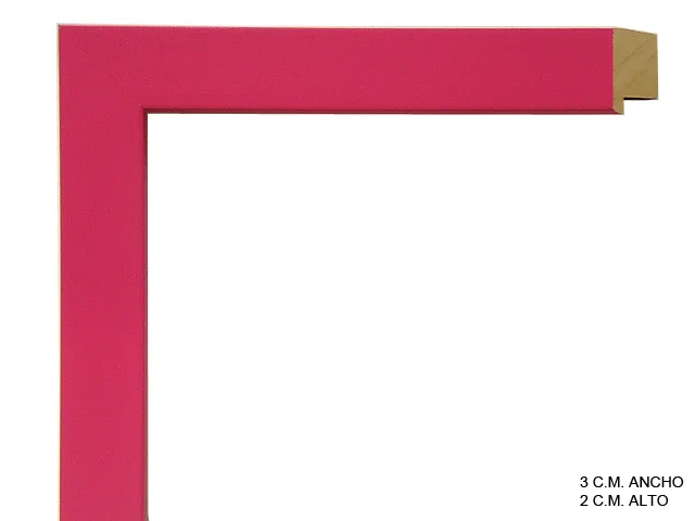 Moldura rosa de la colección infantil para marcos de cuadros, perfil de bloque, ref. 661046-012