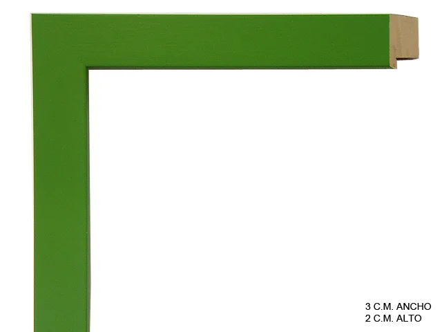 Moldura verde de la colección infantil para marcos de cuadros, perfil de bloque, ref. 661046-018