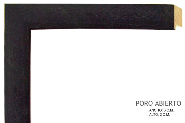 Moldura negra para cuadros, perfil de bloque, ref. 661046-102