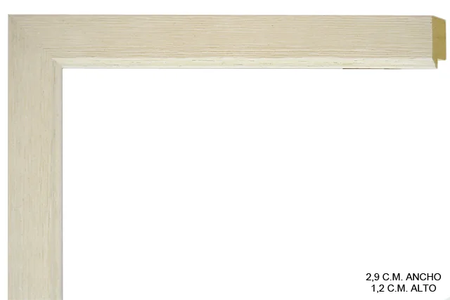 Moldura blanca para cuadros, perfil plano, ref. 661109-3363