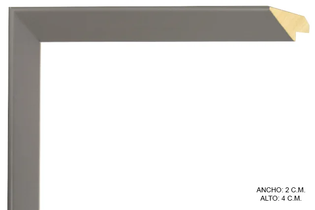 Moldura gris de perfil piramidal para cuadros, ref. 662040D15