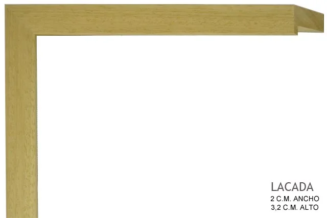 Moldura color natural con galce simple, perfil plano, ref. 66255A026