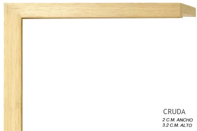 Moldura color natural con galce simple, perfil plano, ref. 66255A99