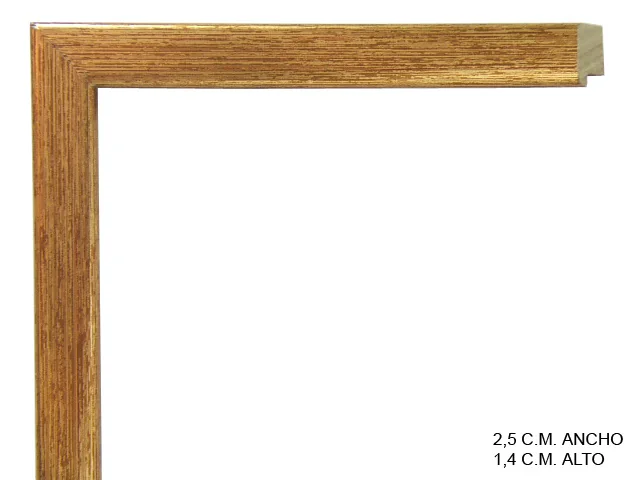 Moldura clásica dorada para cuadros, perfil moldurado, ref. 66353520