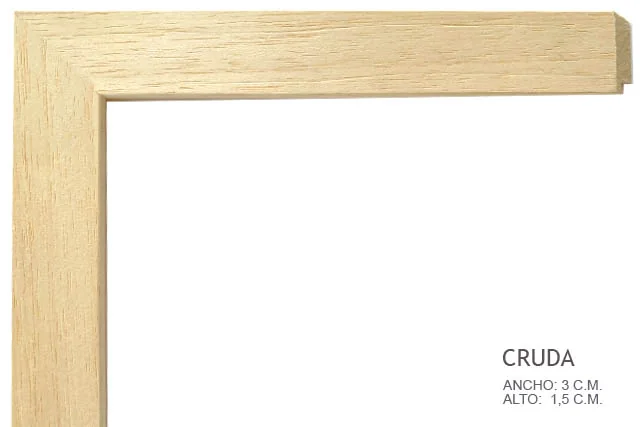 Moldura color natural para cuadros, perfil plano, ref. 6643299
