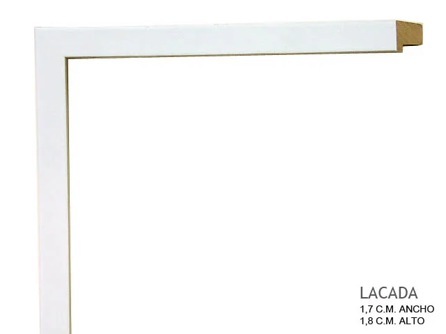 Moldura blanca de la colección infantil para marcos de cuadros, perfil de bloque, ref. 66742001