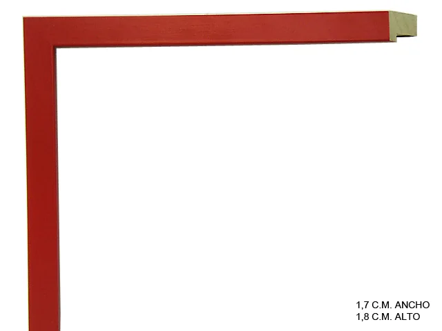 Moldura roja de la colección infantil para marcos de cuadros, perfil de bloque, ref. 66742003