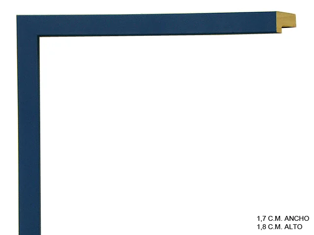 Moldura azul de la colección infantil para marcos de cuadros, perfil de bloque, ref. 66742006B