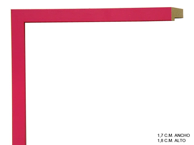 Moldura rosa de la colección infantil para marcos de cuadros, perfil de bloque, ref. 66742012