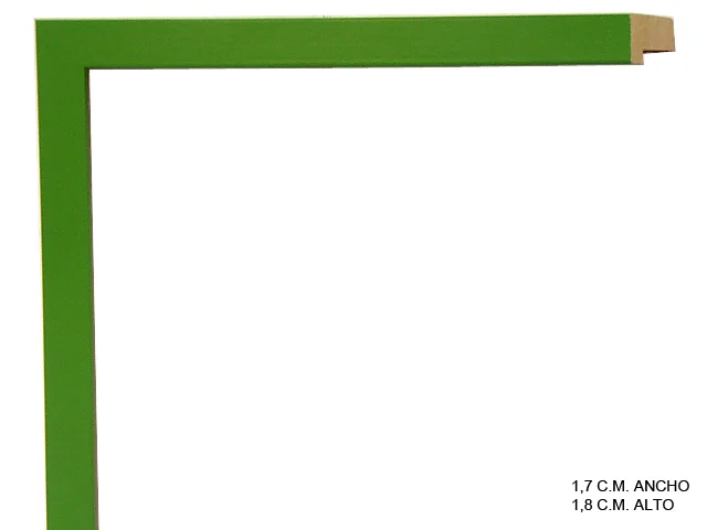 Moldura verde de la colección infantil para marcos de cuadros, perfil de bloque, ref. 66742018