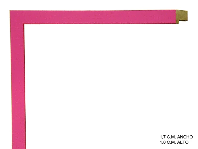 Moldura rosa de la colección infantil para marcos de cuadros, perfil de bloque, ref. 66742032