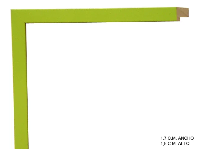 Moldura verde de la colección infantil para marcos de cuadros, perfil de bloque, ref. 66742035
