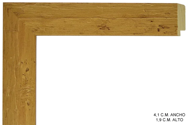 Moldura rústica color miel para cuadros, perfil plano, ref. 88194006
