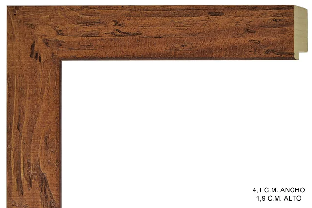 Moldura rústica color marrón para cuadros, perfil plano, ref. 88194007
