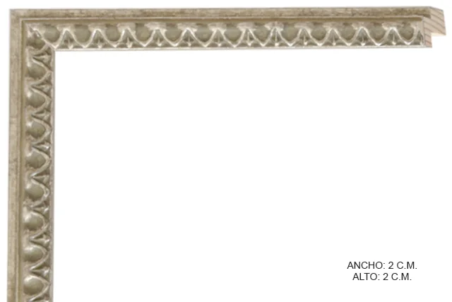 Moldura clásica plateada para cuadros, relieve ornamental, ref. 88202110