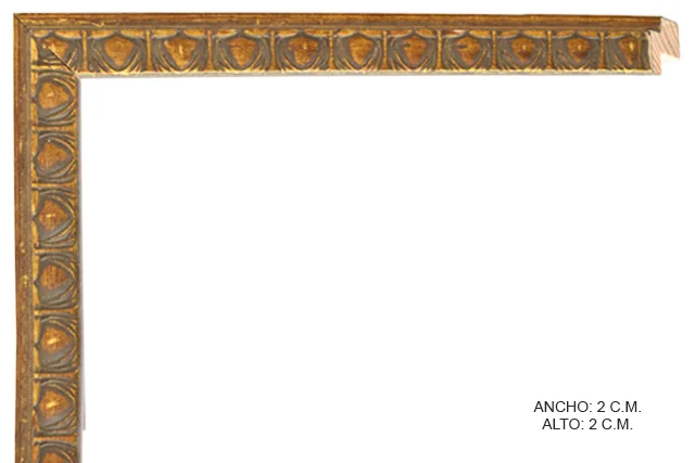 Moldura clásica dorada para cuadros, relieve ornamental, ref. 88202120
