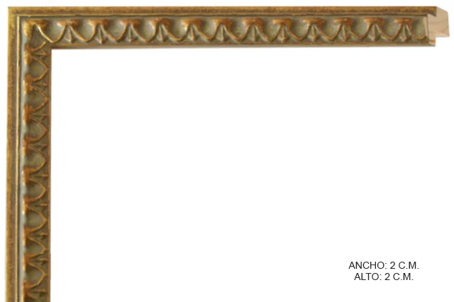 Moldura clásica dorada para cuadros, relieve ornamental, ref. 88202122