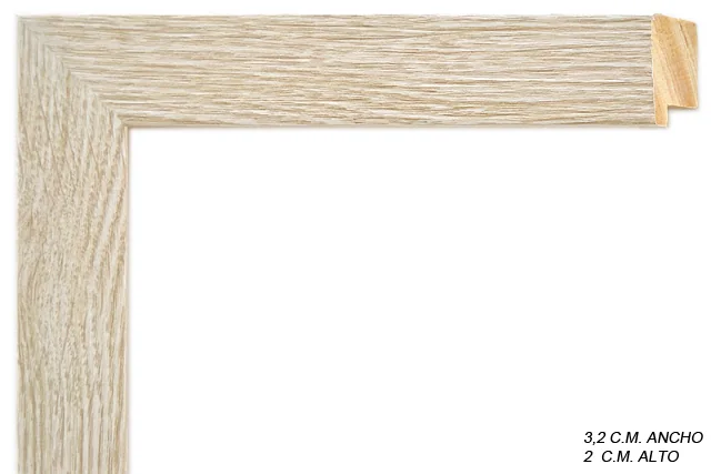 Moldura blanca para cuadros, perfil de bloque, ref. 882032P02
